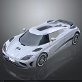 White Modern Sports Car With Sleek Aerodynamic Design Rear Spoiler And Shiny Alloy Wheels