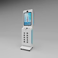 Modern Medical Interactive Kiosk With Touch Screen For Patient Information 3d model