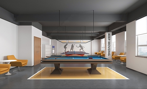 Modern table tennis room 3d model