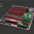 Computer Motherboard With Cooling Fan Heat Sink Expansion Slots And Circuit Components