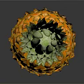 Shiny Ripe Pineapple With Green Leaf Crown On Black Reflective Surface