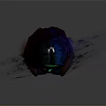 Green Skinned Fantasy Character with Long Dark Hair Facial Markings and Dark Outfit