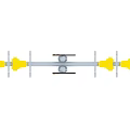 Children's Playground Balance Beam With Rabbit Design And Yellow Seats
