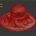 Lunch Sandwich Hamburger Hamburger Western Food CG Lunch CG Western Food Cartoon Lunch 3d model