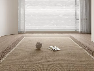 Modern carpet blinds window screen 3d model