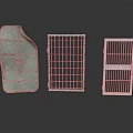 Three Different Metal Grid Frame Structures With Metallic Design Elements