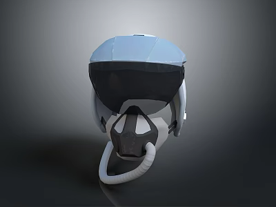 Blue And Black Protective Helmet With Visor And Modern Design For Sports 3d model