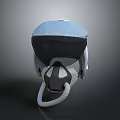 Blue And Black Protective Helmet With Visor And Modern Design For Sports