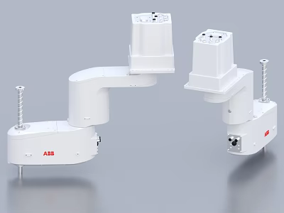 ABB Intelligent Robotic Arms With White Industrial Design And Precision Mechanical Structure 3d model