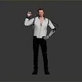 Stylish White Jacket Black Pants With Utility Knife And Bat For Daily Use