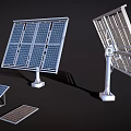 Solar Panel Equipment With Adjustable Mounts And Different Panel Sizes 3d model