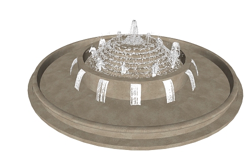 modern fountain 3d model