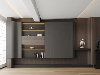 Modern Italian Decorative Cabinet Background Wall 3d model