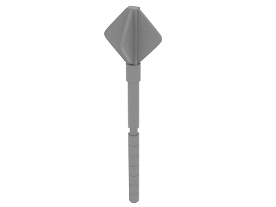 Diamond Shaped Metal Hardware Step Drill Bit with Grooved Shank for Efficient Hole Drilling Tasks 3d model