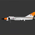 Aerospace Model Aircraft With White And Orange Flight Design Features