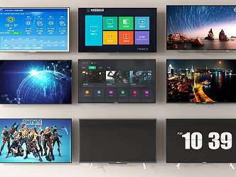 Modern Smart TV 3d model