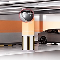 Underground parking lot Traffic facilities Reflective mirror Protective column Deceleration road arch car stopper 3d model