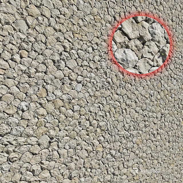 Gabion Construction Components Filled With Natural Stones And Wire Mesh 3d model