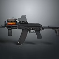 Modern Tactical Rifle With Scope Tactical Light And Ergonomic Grip