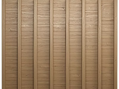 Natural Wooden Wall Decor With Vertical Slats Solid Wood Panel Design For Home 3d model