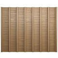 Natural Wooden Wall Decor With Vertical Slats Solid Wood Panel Design For Home 3d model