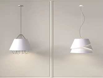 Modern Simple Creative Iron Chandelier Restaurant Chandelier Catering Chandelier 3d model