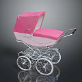 Modern Stroller Children's Carriage Toddler Stroller 3d model
