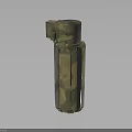 Camouflage Military Weapon With Cylindrical Shape Metal Top And Brown Pattern Design