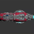 Sci-Fi Mechanical Device With Pink Silver Structure Circular Components Blue Illuminated Elements And Reflective Base