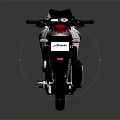 Sleek White Motorcycle With Red Accents And Black Seat Design