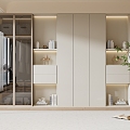 Silent Wardrobe Cream Bookcase 3d model