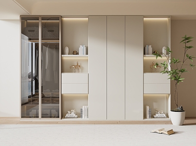 Silent Wardrobe Cream Bookcase 3d model