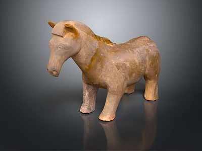 Ancient Terracotta Horse Figurine With Traditional Clay Craftsmanship And Classic Design 3d model