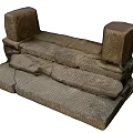 Natural Stone Garden Ornament With Stacked Steps And Rustic Texture For Outdoor Decor