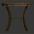 Classic Round Wooden Side Table With Curved Legs And Lower Shelf Design