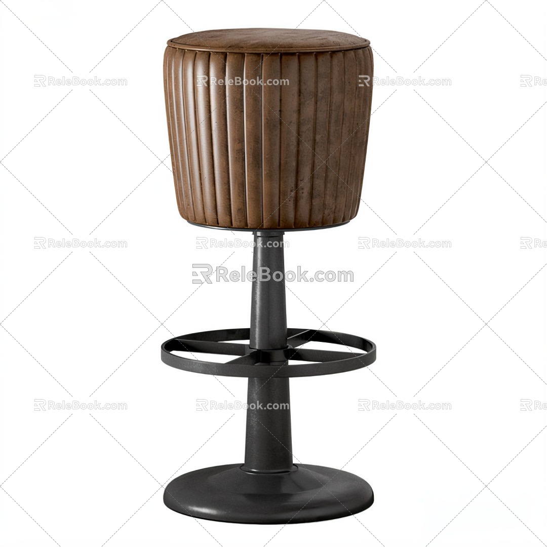 American bar stool 3d model