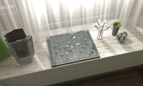 modern chess board 3d model