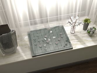 modern chess board 3d model