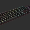 Colorful RGB Backlit Mechanical Gaming Keyboard With LED Lights And Full Size Layout