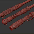 Lightsaber Weapons Featuring Intricate Hilt Designs And Metallic Details
