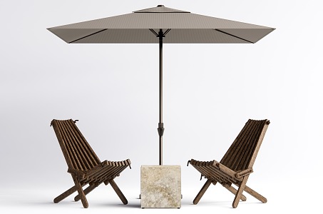 Quiet Outdoor Chair Leisure Chair Recliner Parasol 3d model