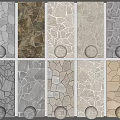 Various Patterned Floor Tiles With Natural Stone Textures And Colorful Designs