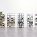 Modern Plant Frame Partition Wall Grid Frame 3d model