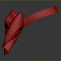 Red Bow Tie With Elegant Bow Shape And Smooth Fabric For Formal Events