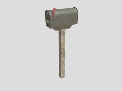 Mailbox Outdoor Mailbox Outdoor Mailbox Wood Mailbox Old-fashioned Mailbox Wood Mailbox Low Face Number Low Model Simple Model Game Video Level Realism 3d model