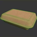 Orange Disposable Foam Lunch Box With Lid For Takeout Food Storage