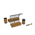 Modern Wooden Outdoor Chair Featuring Perforated Pattern Backrest And Various Colors