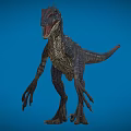 Velociraptor Speed Dragon Microraptor Dinosaur Reptile Ancient Biology Meat-eating Dinosaur Jurassic Low Face Number Low Model Simple Model Game Movie Realistic 3d model
