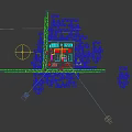 Industrial Plant Complex With Blue Roof Buildings Green Vegetation And Parking Area