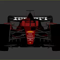 Formula 1 Race Car With Black Red Patterned Body And Shell Logo Design 3d model
